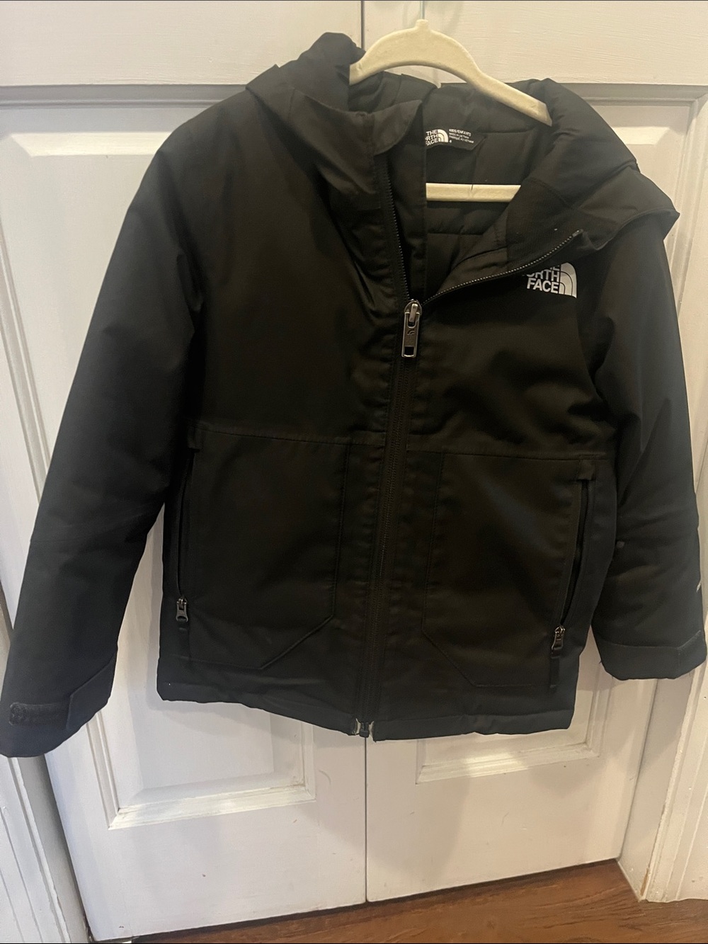 The North Face Black Hooded winter Jacket for Kids